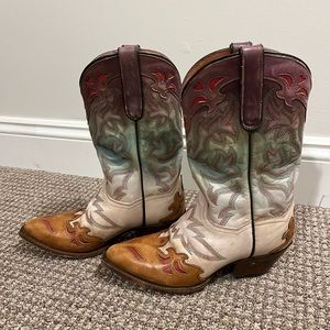 Dan Post ombré painted cowboy boots